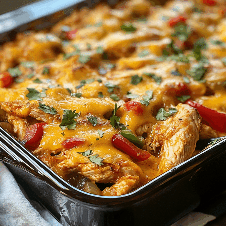 Cheesy Chicken Fajita Casserole