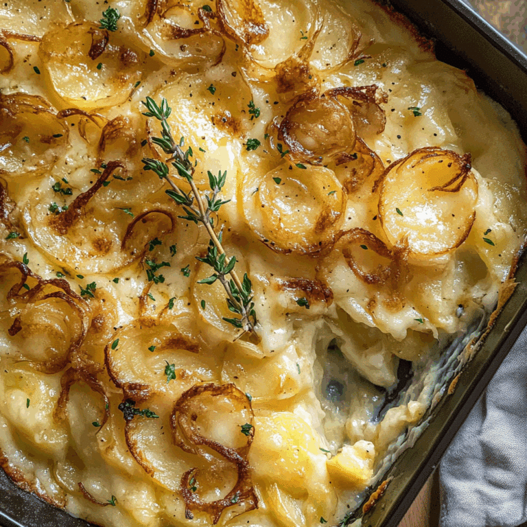 Cheesy Fried Onion Scalloped Potatoes