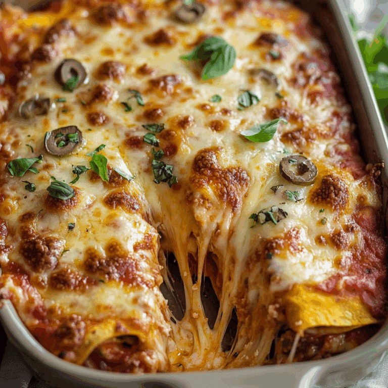 Cheesy Pizza Enchilada Bake