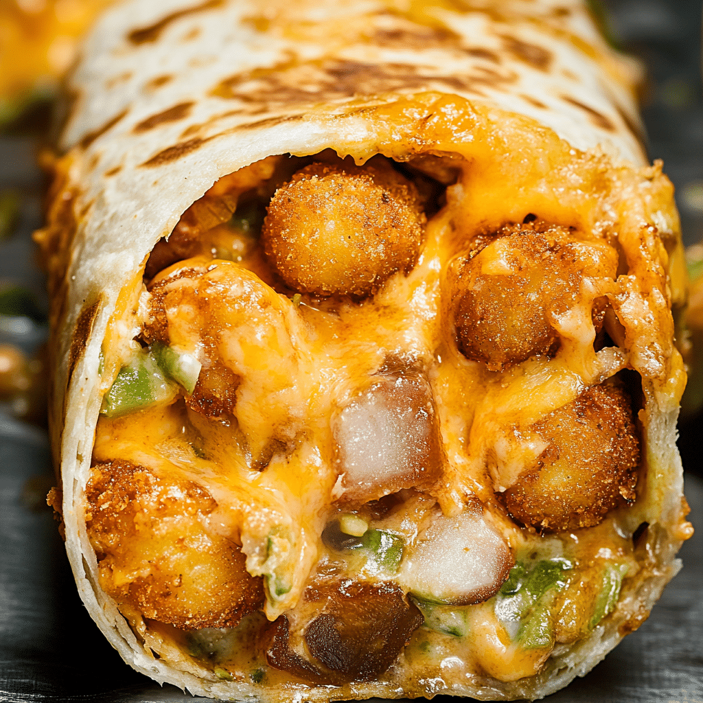 Cheesy Tater Tot Burritos
