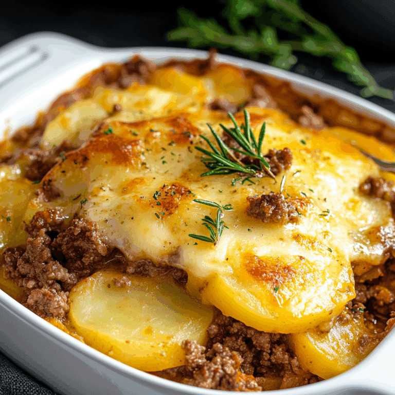 Cozy Ground Beef and Potato Casserole