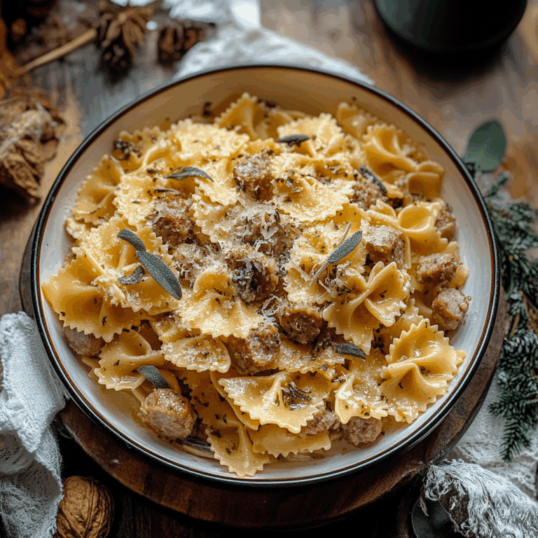 Cozy Winter Pasta with Sage & Sausage