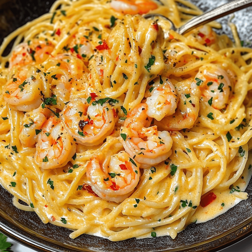 Creamy Bang Bang Shrimp Pasta Delight