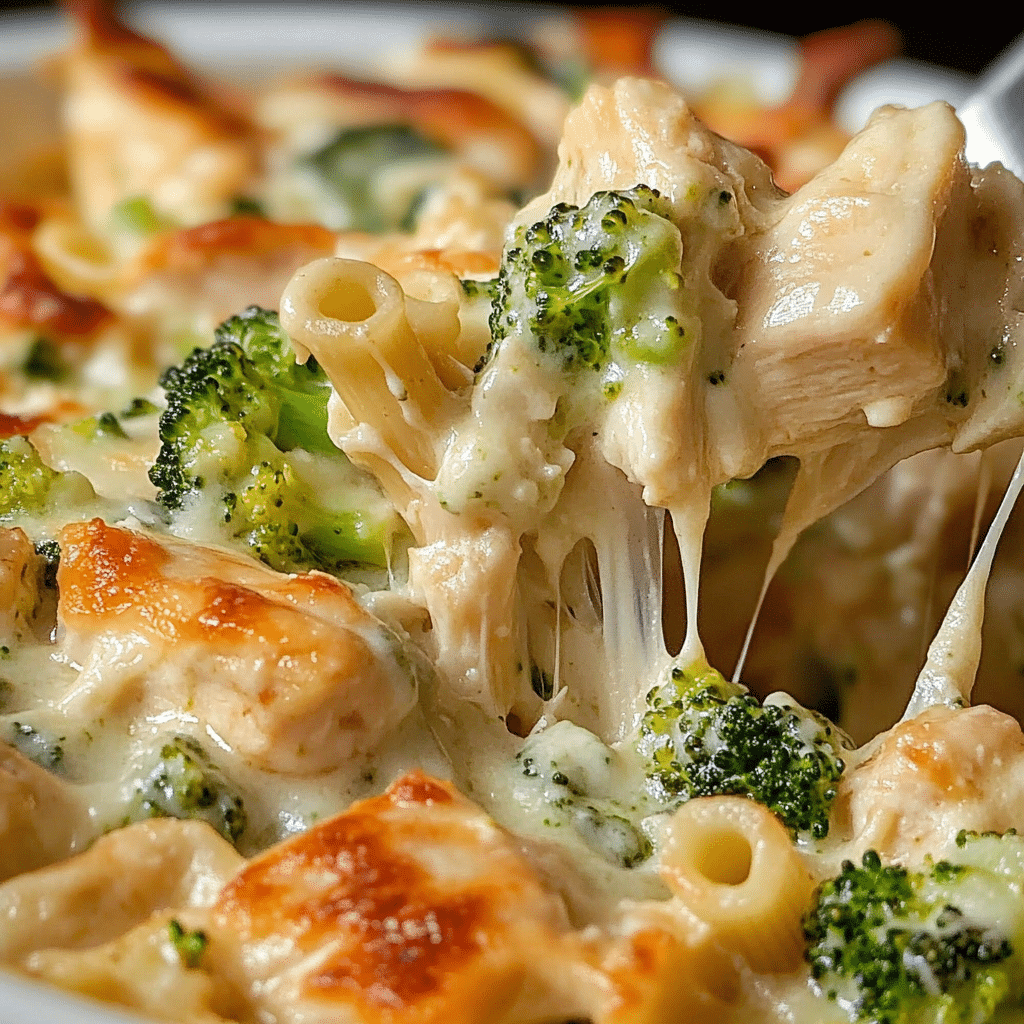 Creamy Chicken and Broccoli Alfredo Bake