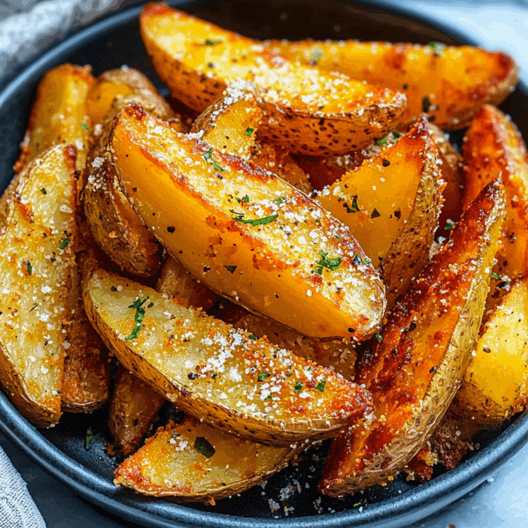 Crispy Baked Potato Wedges with Parmesan