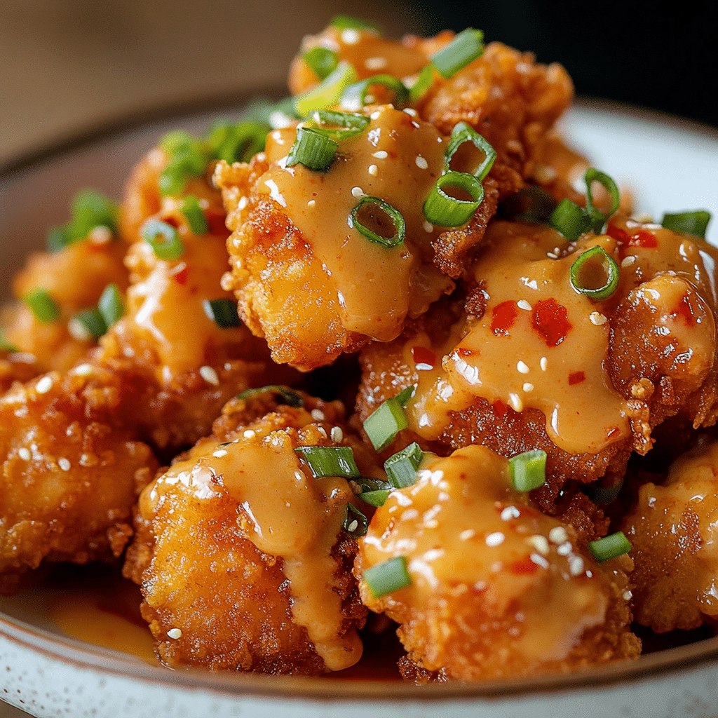 Crispy Bang Bang Chicken with Spicy Sauce