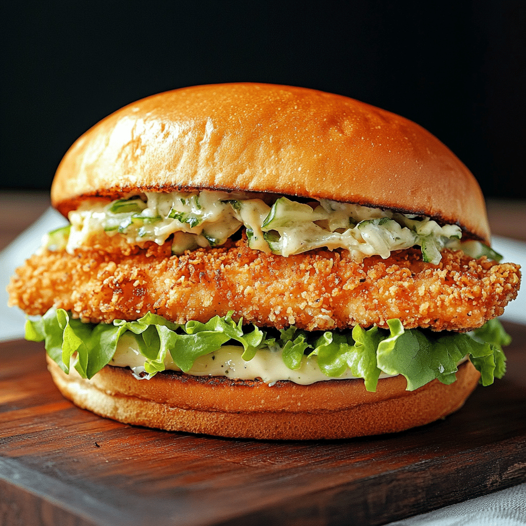 Crispy Chicken Caesar Sandwich Delight