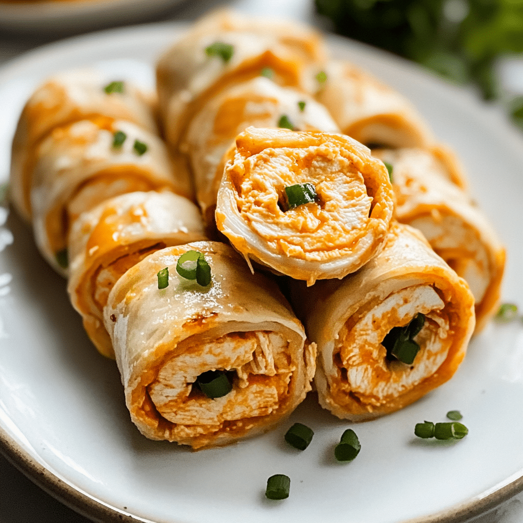 Easy Buffalo Chicken Roll-Ups