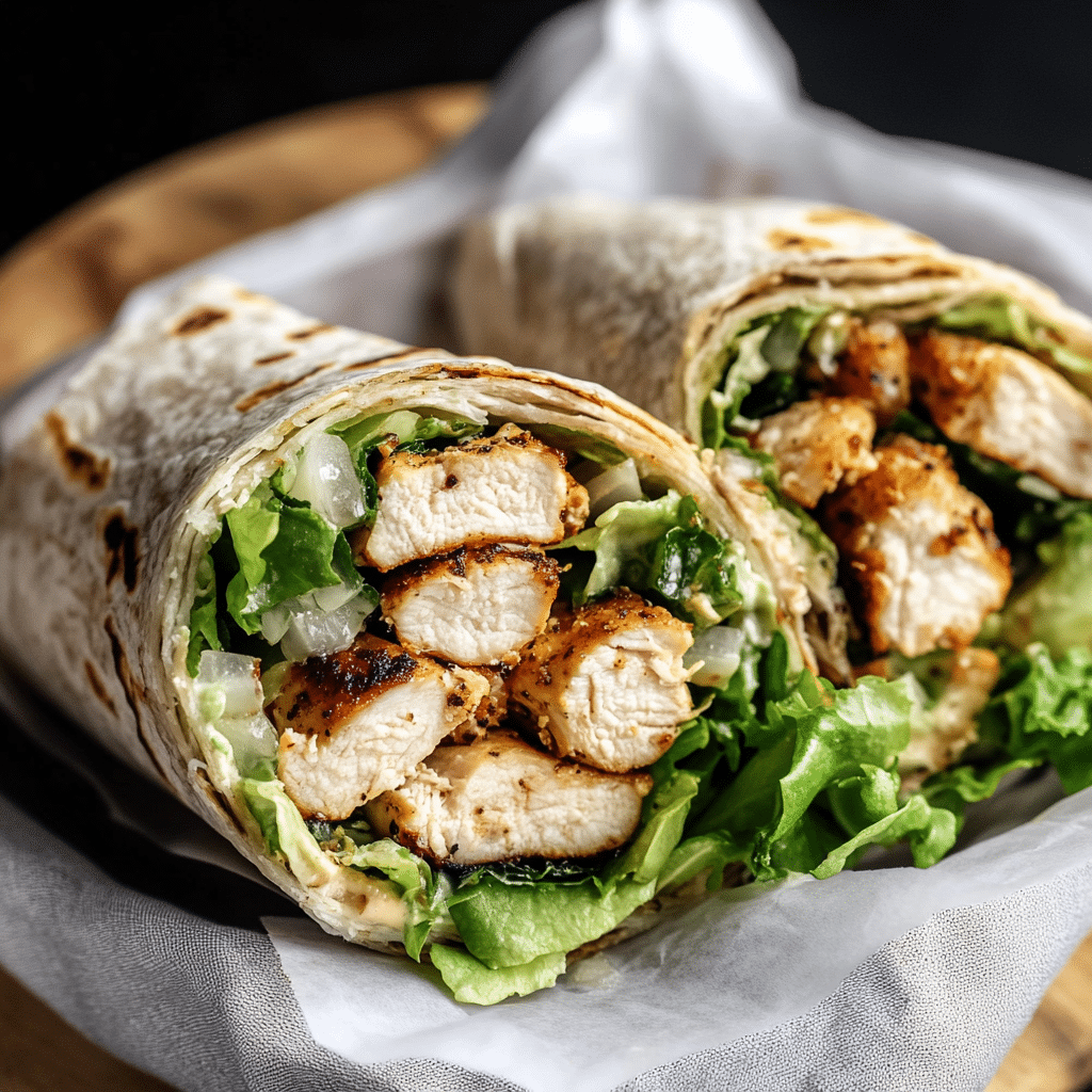 Easy Grilled Chicken Caesar Wraps