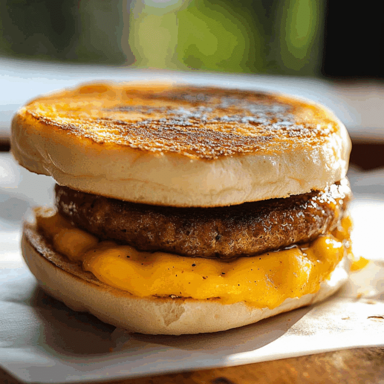 Easy McDonald's Sausage McMuffin at Home