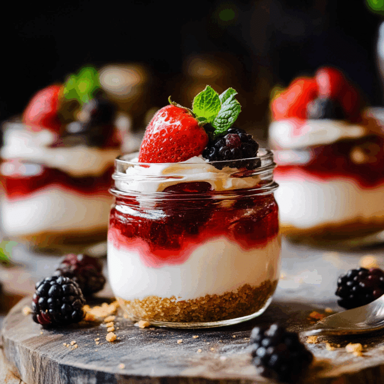 Easy No Bake Cheesecake Jars