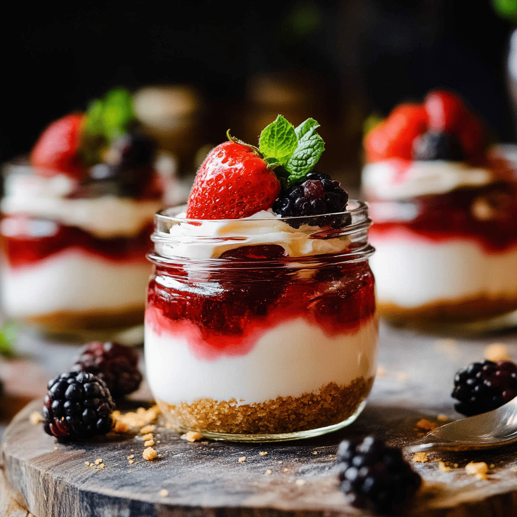 Easy No Bake Cheesecake Jars