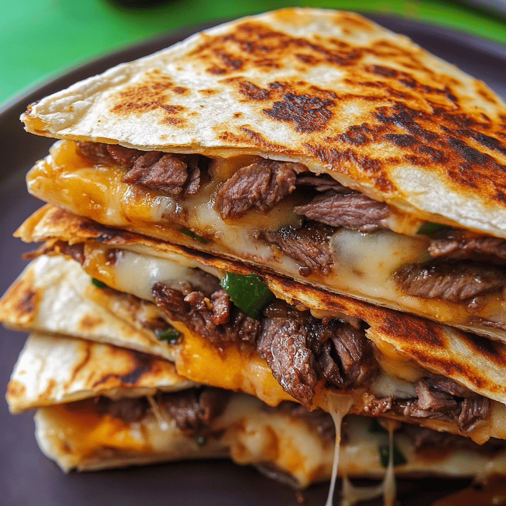 Easy Steak and Cheese Quesadillas
