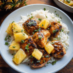 Quick Pineapple Chicken with Coconut Rice