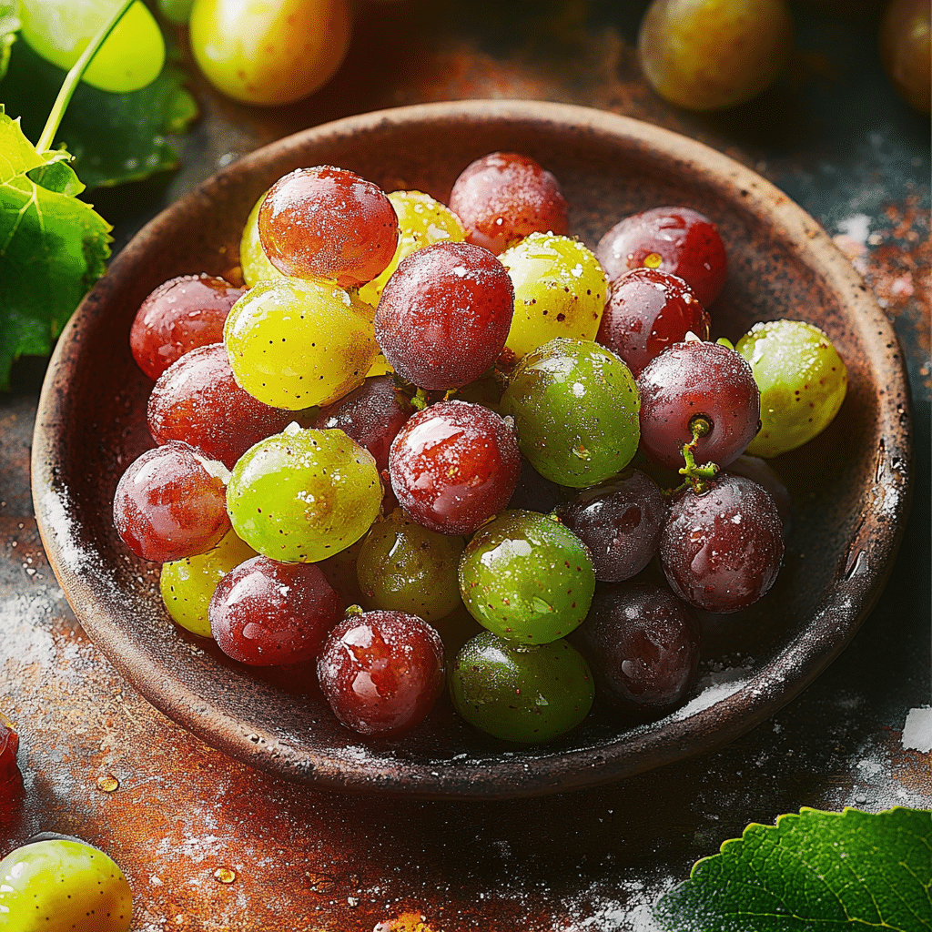 Refreshing Frozen Tajin Grapes