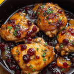 Savory Cranberry Orange Chicken Thighs