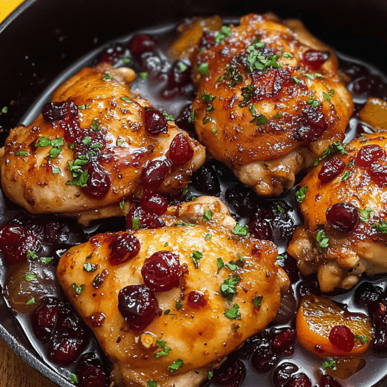 Savory Cranberry Orange Chicken Thighs
