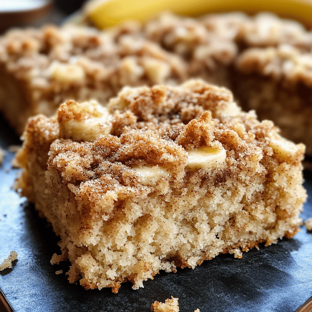 Banana Crumb Coffee Cake with Cinnamon