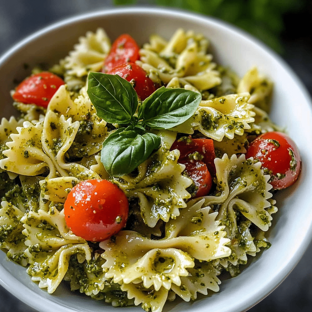 Bow Tie Pasta Salad with Pesto