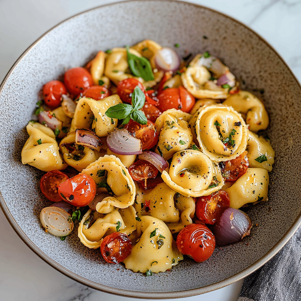 Cheese Tortellini with Veggies