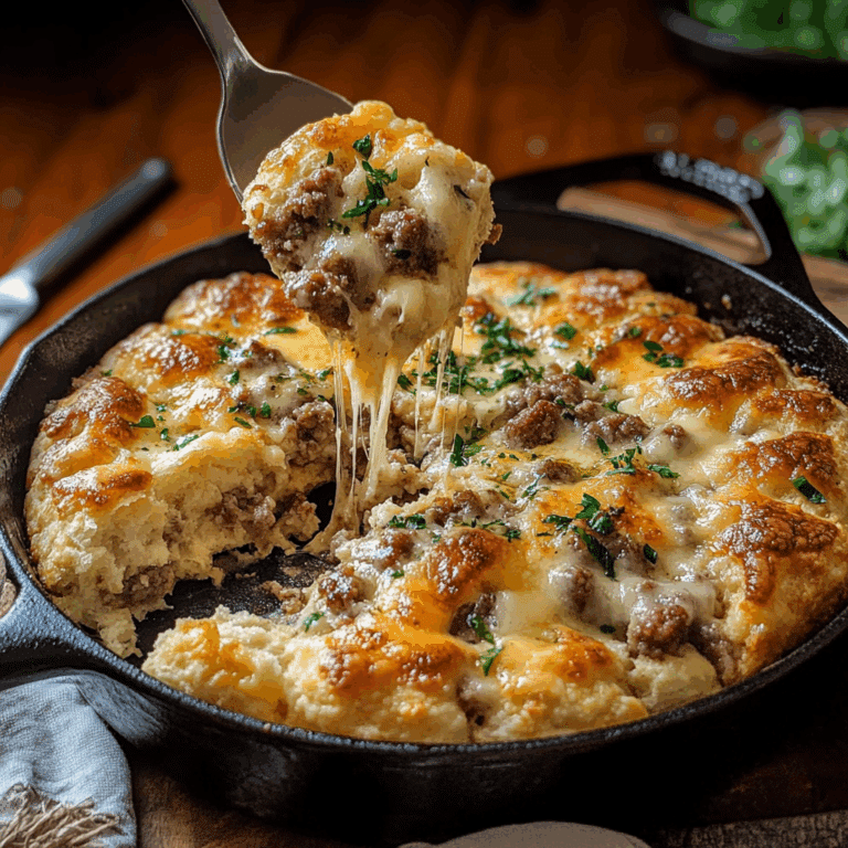 Cheesy Sausage Butter Swim Biscuits