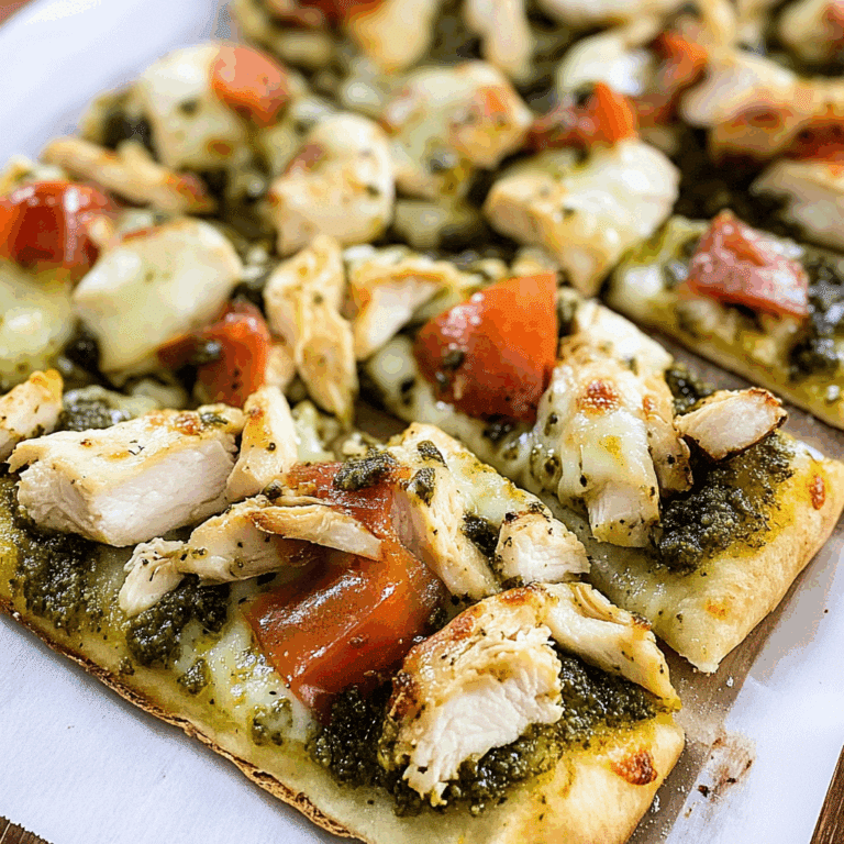 Chicken Pesto Flatbread Pizza