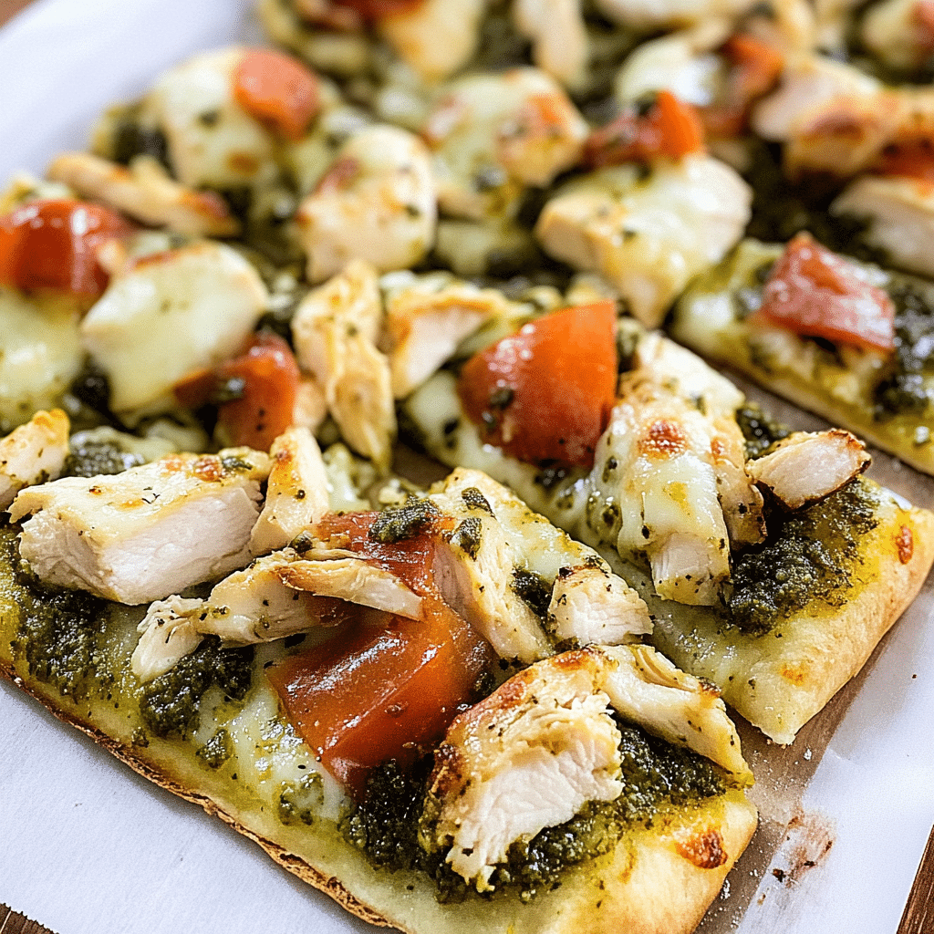 Chicken Pesto Flatbread Pizza