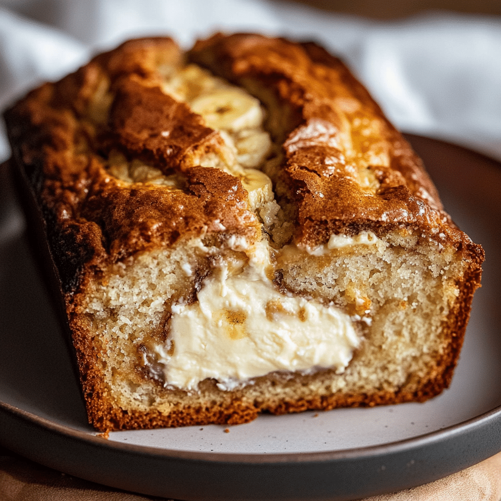 Cream Cheese-Filled Banana Bread