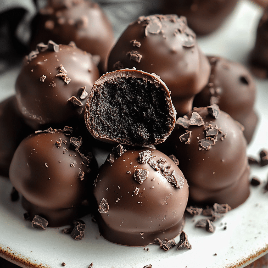 Easy Oreo Truffles with Chocolate Coating