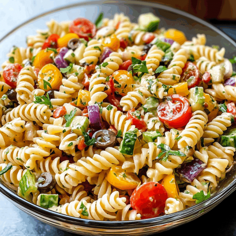 Easy Potluck Pasta Salad with Zesty Dressing