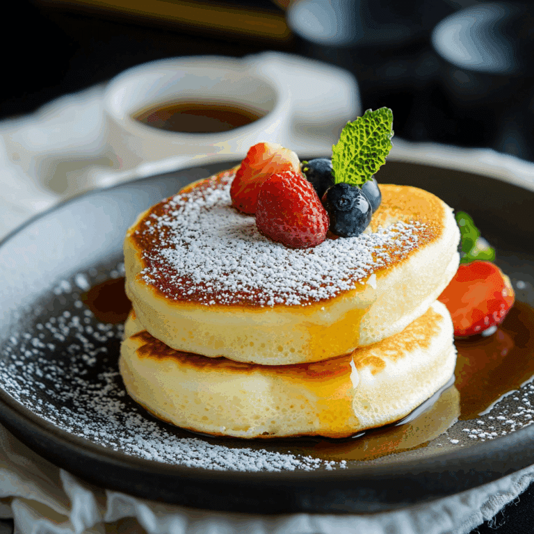 Fluffy Japanese Soufflé Pancakes