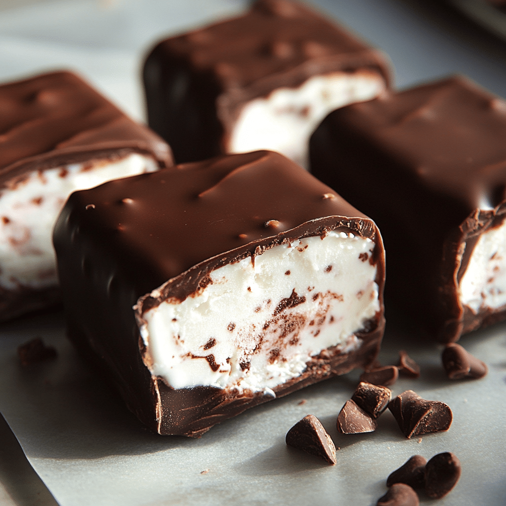 Frozen Yogurt Bars with Chocolate