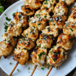 Garlic Parmesan Chicken Kebabs