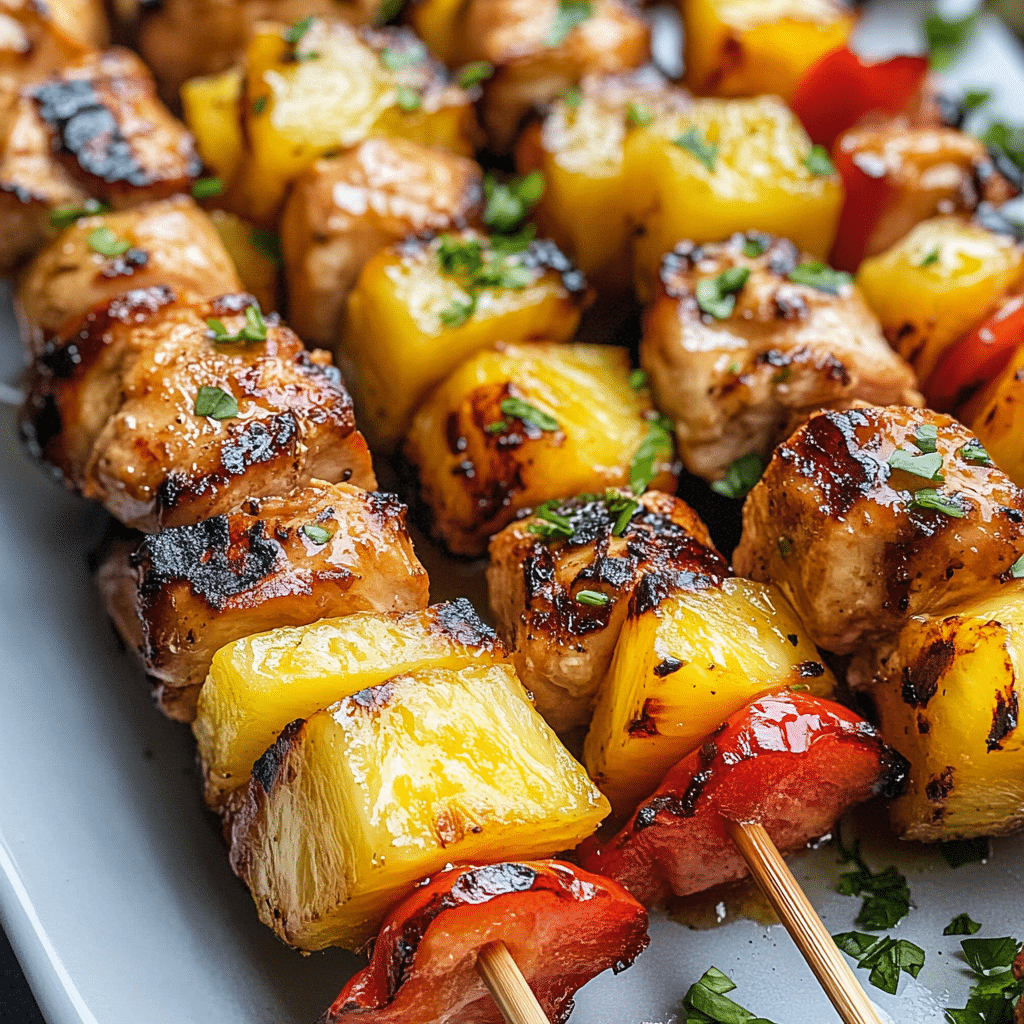 Grilled Pineapple Chicken Kabobs