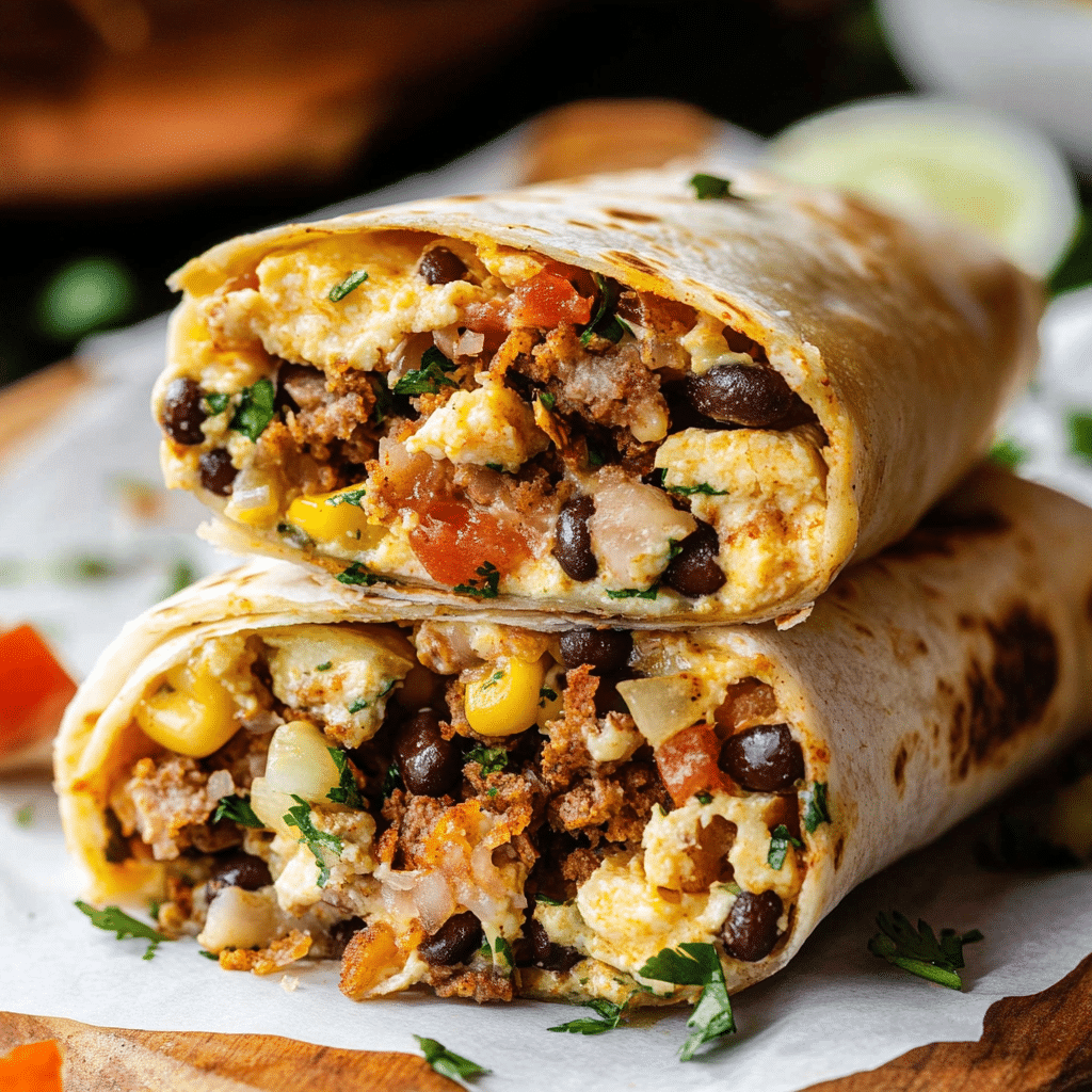 High Protein Breakfast Burrito