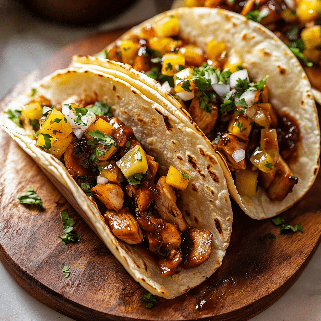 Honey BBQ Chicken Tacos