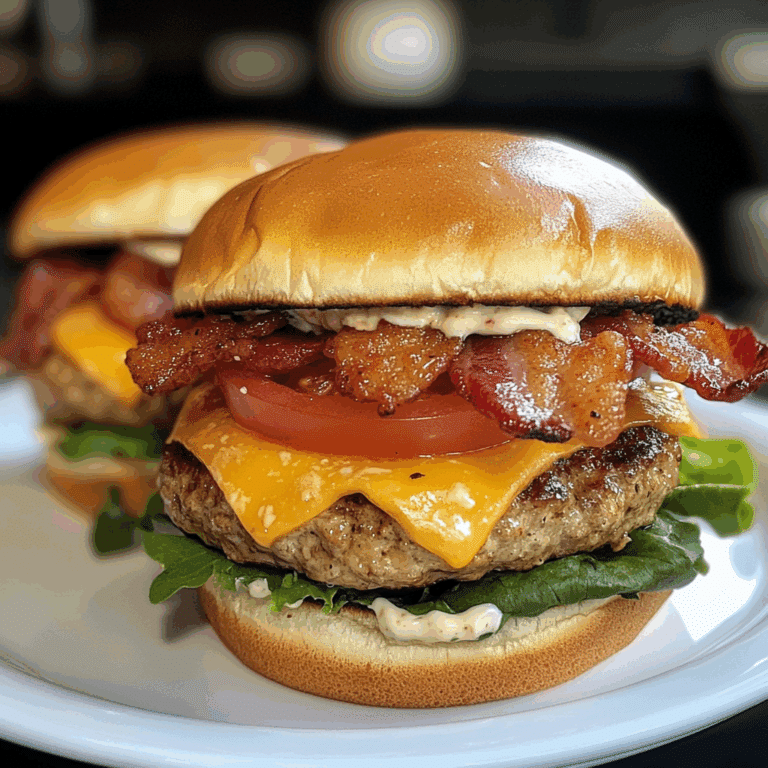Juicy Cheddar Bacon Ranch Burgers