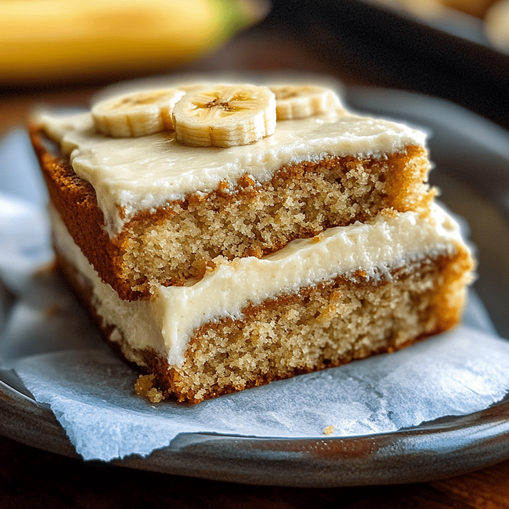 Moist Banana Cake with Cream Cheese Frosting