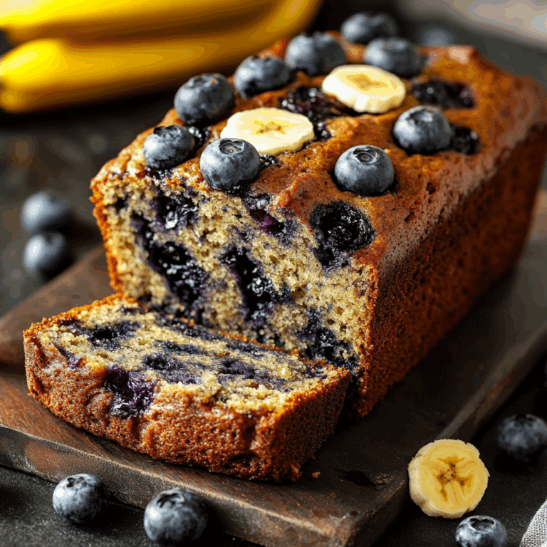 Moist Blueberry Banana Bread