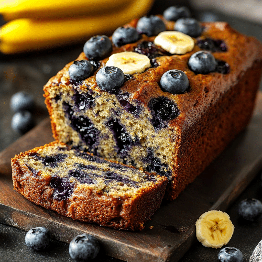 Moist Blueberry Banana Bread