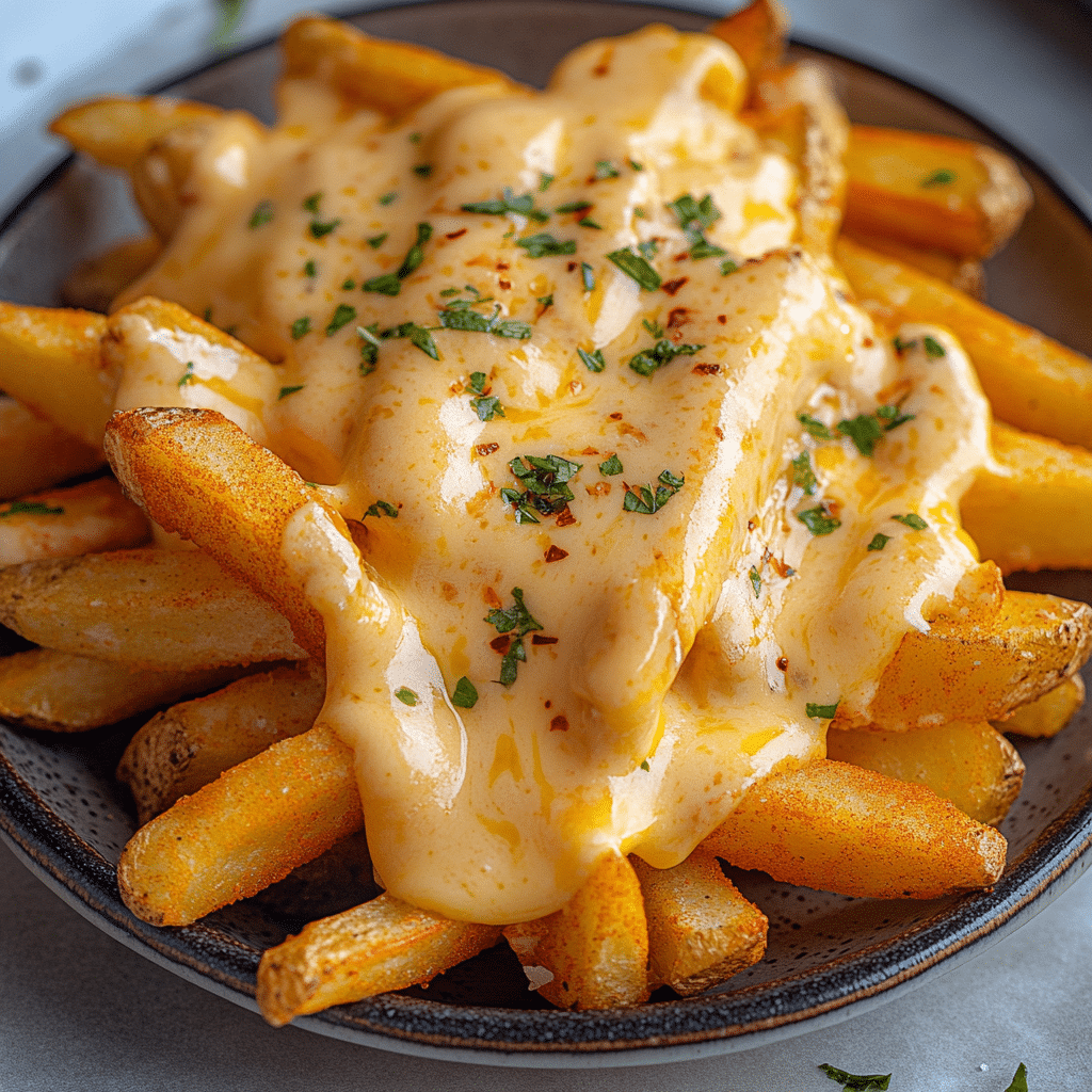 Nacho Fries with Cheese Sauce