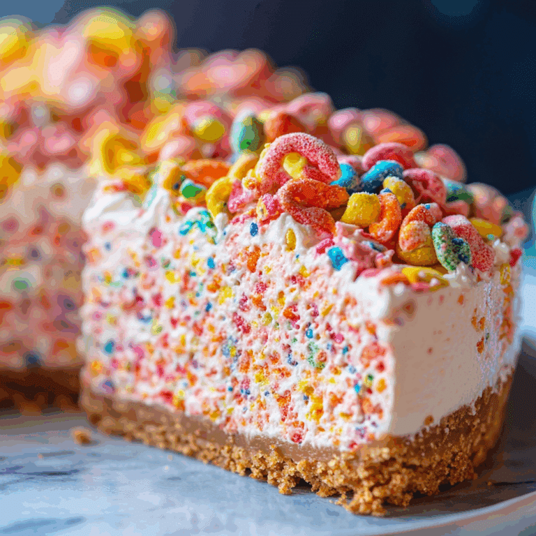 No-Bake Fruity Pebbles Cheesecake