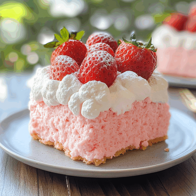 No-Bake Strawberry Cloud Cake