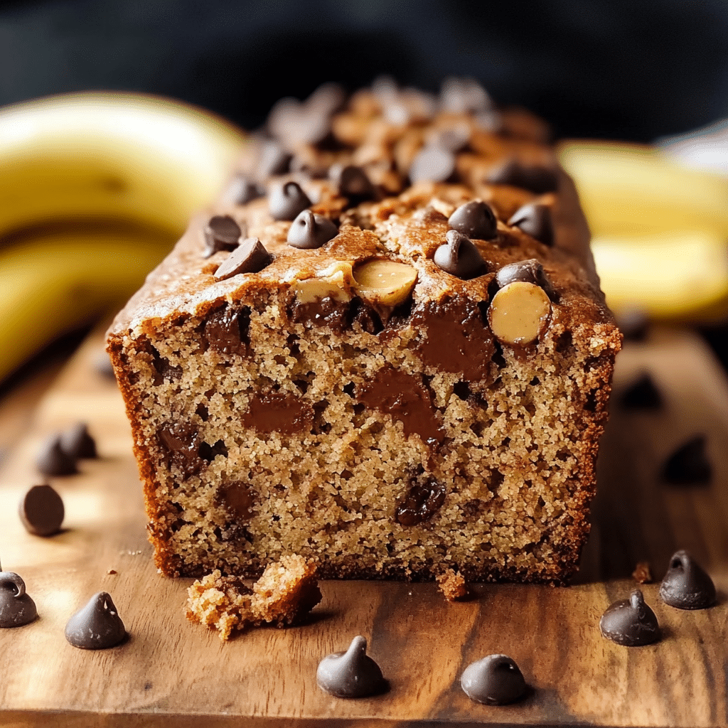 Peanut Butter Chocolate Chip Banana Bread