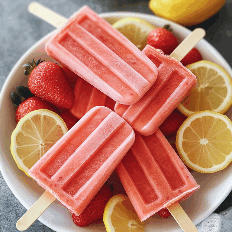 Strawberry Lemonade Popsicles