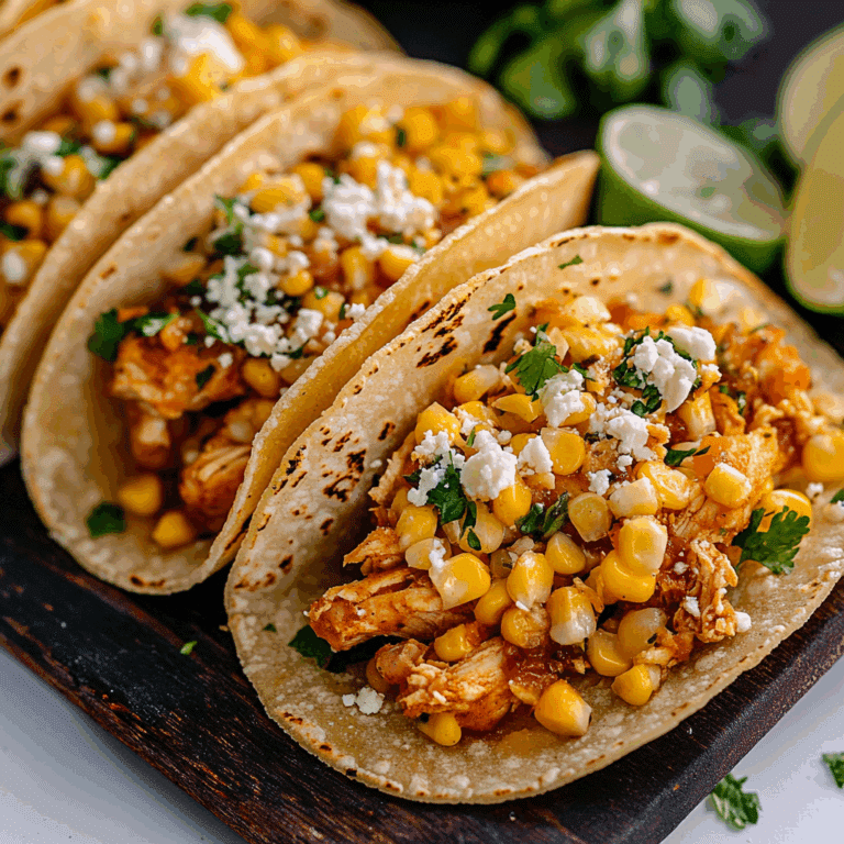 Street Corn Chicken Tacos
