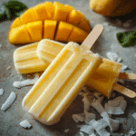 Tropical Coconut Mango Popsicles
