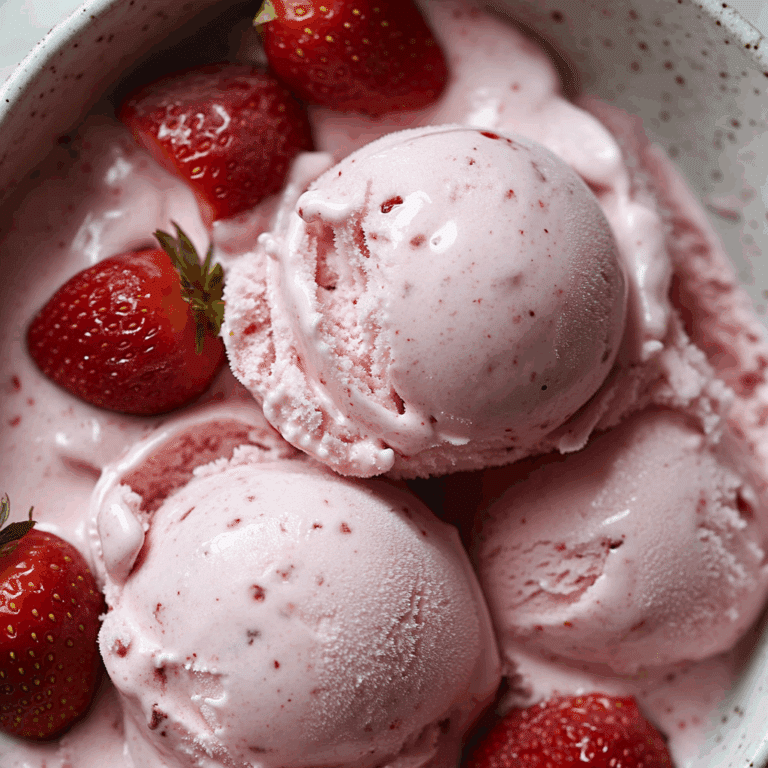 Vegan Strawberry Ice Cream