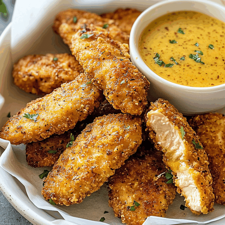 Air Fryer Chicken Tenders & Honey Mustard Dip