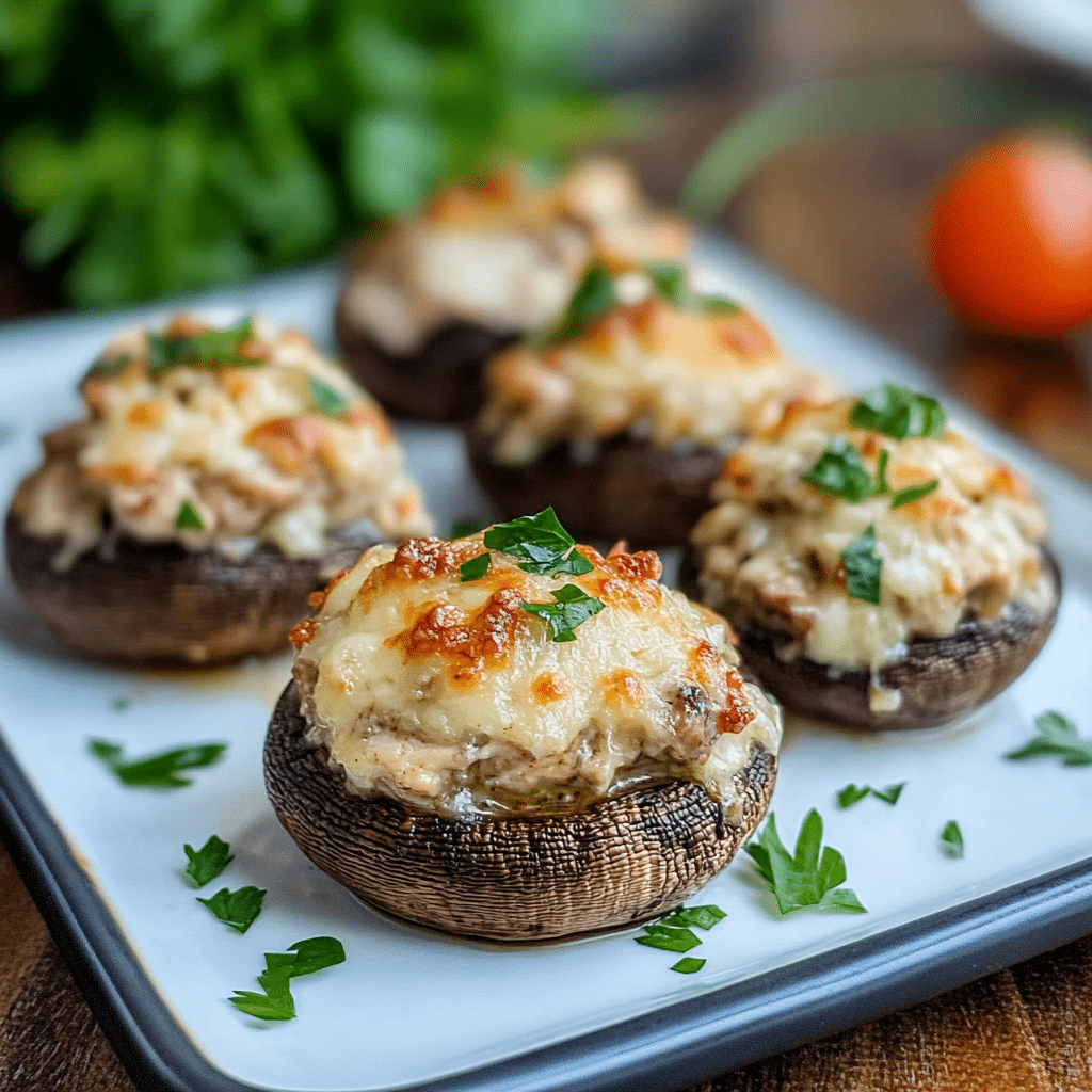 Chicken Stuffed Mushrooms
